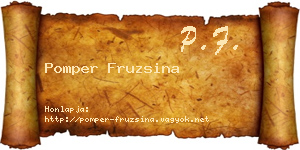 Pomper Fruzsina névjegykártya